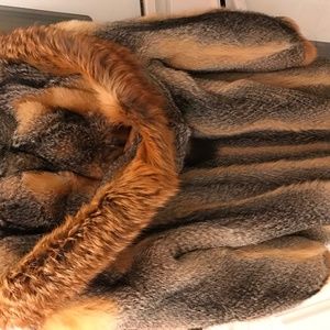 3/4 length red fox coat